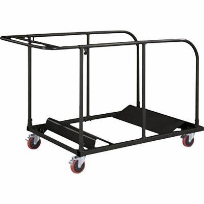 Lorell Round Planet Table Trolley Cart - Steel - 52" Width x 32.75" Depth x 40.16" Height - Charcoal - For 16 Devices - 1 Each
