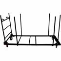 Lorell Blow-Mold Rectangular Table Trolley Cart - Steel - 30.25" Width x 75.88" Depth x 45.25" Height - Charcoal - For 20 Devices - 1 Each