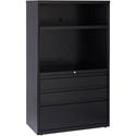 Lorell File/File Lateral File Combo Unit - 36" Width x 18.6" Depth x 60" Height - 2 x Shelf(ves) - 3 x Drawer(s) for Box, File - Legal, Letter, A4 - Lateral - Cable Management, Leveling Glide, Adjustable Glide, Locking Drawer, Durable, Ball-bearing S
