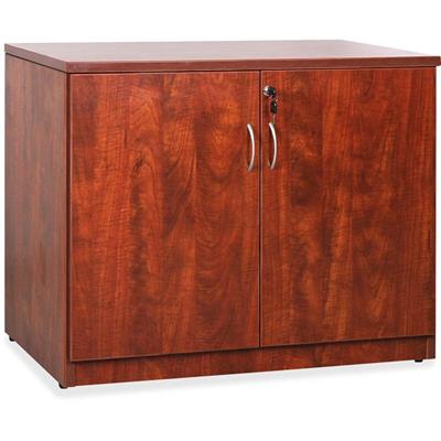 Lorell Essentials Series 2-Door Storage Cabinet - 36" Width x 22.5" Depth x 29.5" Height - 2 x Door(s) - Cherry - Laminated - Melamine Faced Chipboard (MFC) - Assembly Required