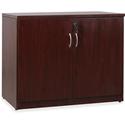 Lorell Essentials Series 2-Door Storage Cabinet - 36" Width x 22.5" Depth x 29.5" Height - 2 x Door(s) - Mahogany - Laminate - Melamine Faced Chipboard (MFC)