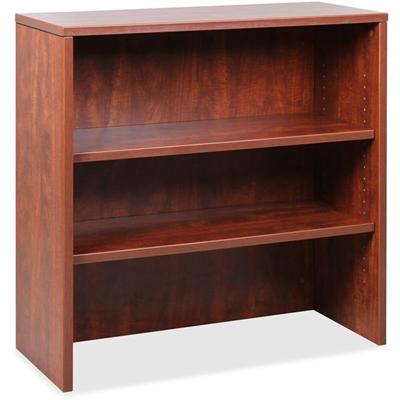Lorell Essentials Series Stack-on Bookshelf - 36" Width x 15" Depth x 36" Height - 2 x Shelf(ves) - Lockable - Cherry, Laminate - MFC, Polyvinyl Chloride (PVC) - Assembly Required