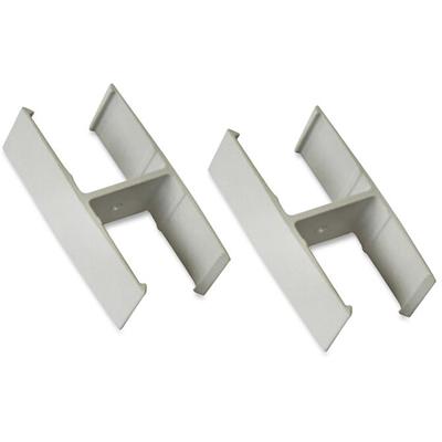 Lorell 180-degree Straight Panel Connectors - 1.25" Width x 2.25" Depth x 0.63" Height - Aluminum - Aluminum - 1 Set