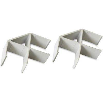 Lorell 90-Degree Panel Connectors - 2.25" Width x 2.25" Depth x 0.63" Height - Aluminum - Aluminum - 1 Set