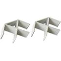 Lorell 90-Degree Panel Connectors - 2.25" Width x 2.25" Depth x 0.63" Height - Aluminum - Aluminum - 1 Set
