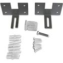 Lorell Panel System Wall Brackets - 2.50" Width x 3.75" Depth x 2.50" Height - Aluminum - Aluminum - 1 Set