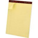 Ampad Gold Fibre Premium Rule Writing Pads - Letter - 50 Sheets - Watermark - Stapled/Glued - 0.34" Ruled - 16 lb Basis Weight - Letter - 8 1/2" x 11 3/4" Sheet Size - Yellow Paper - Bleed-free, Micro Perforated, Chipboard Backing - 1 Dozen
