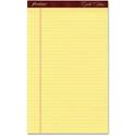TOPS Gold Fibre Premium Rule Writing Pads - Legal - 50 Sheets - Watermark - Stapled/Glued - 0.34" Ruled - 16 lb Basis Weight - Legal - 8 1/2" x 14" Sheet Size - Yellow Paper - Bleed-free, Chipboard Backing, Micro Perforated - 1 Dozen