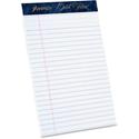 TOPS Ampad Gold Fibre Medium Rule Premium Junior Size Writing Pads - 50 Sheets - Watermark - Stapled/Glued - 16 lb Basis Weight - 5" x 8" Sheet Size - White Paper - Dark Blue Binding - Micro Perforated, Bleed-free, Chipboard Backing - 1 Dozen