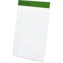 TOPS Recycled Perforated Jr. Legal Rule Pads - 50 Sheets - 0.28" Ruled - 15 lb Basis Weight - 5" x 8" Sheet Size - Environmentally Friendly, Perforated - Recycled - 1 Dozen