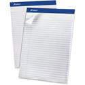 Ampad Legal Ruled Recycled Writing Pads - 50 Sheets - 0.34" Ruled - 15 lb Basis Weight - 8 1/2" x 11 3/4" Sheet Size - Environmentally Friendly, Perforated, Chipboard Backing, Rigid - 12 / Dozen