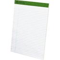 TOPS Recycled Perforated Legal Writing Pads - 50 Sheets - 0.34" Ruled - 15 lb Basis Weight - 8 1/2" x 11 3/4" Sheet Size - Environmentally Friendly, Perforated - Recycled - 1 Dozen