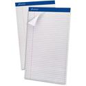 Ampad Perforated Ruled Pads - Legal - 50 Sheets - Stapled - 0.34" Ruled - 20 lb Basis Weight - Legal - 8 1/2" x 14" Sheet Size - White Paper - White Cover - Sturdy Back, Header Strip, Pinhole Perforated, Chipboard Backing - 1 Dozen
