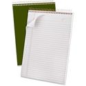 Ampad Gold Fibre Classic Wirebound Legal Pads - 70 Sheets - Wire Bound - 0.34" Ruled - 20 lb Basis Weight - 8 1/2" x 11 3/4" Sheet Size - White Paper - Classic Green Cover - Micro Perforated, Stiff-back, Chipboard Backing - 1 Each