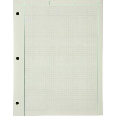 Ampad Engineering Computation Pad - 200 Sheets - Both Side Ruling Surface - Ruled Margin - 15 lb Basis Weight - Letter - 8 1/2" x 11" Sheet Size - Green Tint Paper - Chipboard Backing - 1 Pad