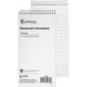 Ampad Earthwise Reporter's Notebook - 70 Sheets - Wire Bound - Front Ruling Surface - 0.34" Ruled - 15 lb Basis Weight - 4" x 8" Sheet Size - White Paper - WireLock, Chipboard Backing, Micro Perforated, Easy Tear, Snag Resistant - Recycled - 1 Each