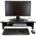 Victor High Rise Monitor Stand - 7.50" Height x 27" Width x 11.50" Depth - Wood, Laminate - Black