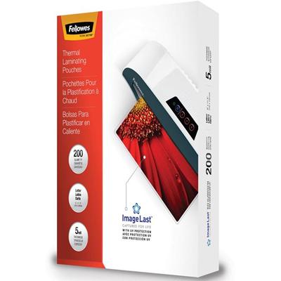 Fellowes ImageLast Jam-Free Thermal Laminating Pouches - Sheet Size Supported: Letter 9" Width x 11.50" Length - Laminating Pouch/Sheet Size: 9" Width x 5 mil Thickness - Durable, UV Resistant, Fade Resistant, Water Resistant, Jam-free, Photo-safe, D