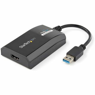 StarTech.com USB 3.0 to HDMI Adapter - 1 x 9-pin USB 3.0 Type A - Male - 1 x 19-pin HDMI Digital Audio/Video - Female - Black - 1 Each