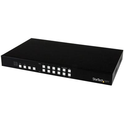 StarTech.com 4x4 HDMI Matrix Switch with Picture-and-Picture Multiviewer or Video Wall - 1920 x 1200 - WUXGA - 4 x 4 - Display, TV - 4 x HDMI Out - TAA Compliant