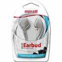 Maxell EB-95 White Earbuds - Stereo - Wired - Earbud - Binaural - Outer-ear - White - 1 Each