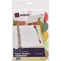 Avery&reg; Insertable Style Edge Plastic Mini Dividers for 3 Ring Binders, 5.5" x 8.5" , 5-Tab Set, Multicolor, 1 Set (11118) - 5 x Divider(s) - 5 - 5 Tab(s)/Set - 5.5" Divider Width x 8.50" Divider Length - 7 Hole Punched - Translucent Plastic Divid