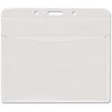 Advantus PVC-Free Horizontal Badge Holder - Support 4" x 3" Media - Horizontal - Polypropylene - Clear - 50 / Pack