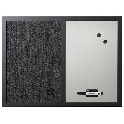 MasterVision Dry-erase Combination Board - 18" Board Height x 24" Board Width - Felt Surface - Magnetic, Lightweight - Black Medium Density Fiber (MDF) Frame - 1 Each