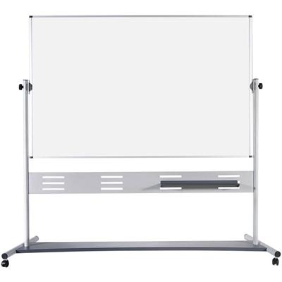 MasterVision Magnetic Dry Erase 2-sided Easel - 72" (6 ft) Width x 48" (4 ft) Height - White Lacquered Steel Surface - Silver Aluminum Frame - Rectangle - Portable - Magnetic - Locking Casters, Heavy Duty, Durable, Reversible, Pen Tray, Mobility, Rep