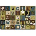 Carpets for Kids&reg; KIDSoft&trade; Toddler Alpha Blocks Nature Rug - Kids - 72" Length x 108" Width - Rectangle - Alphabet Blocks