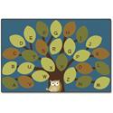 Carpets for Kids&reg; Premium Owl-phabet Tree Woodland Rug - Kids - 96" Length x 12 ft Width - Rectangle - Owl-phabet Tree - Nylon