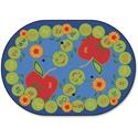 Carpets for Kids&reg; Premium ABC Caterpillar Oval Seating Rug - 113" Length x 81" Width - Oval