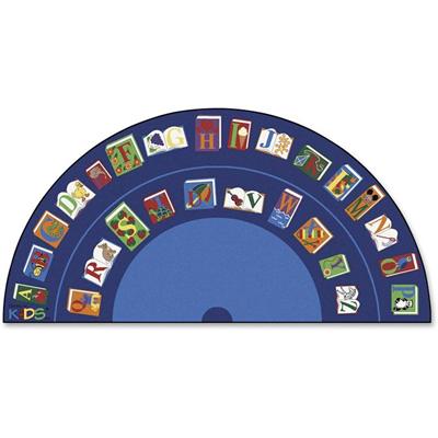 Carpets for Kids&reg; Premium Reading/The Book Semi-Circle Rug - Area Rug - 13.33 ft Length x 80" Width - Half Circle - Reading By The Book Seating