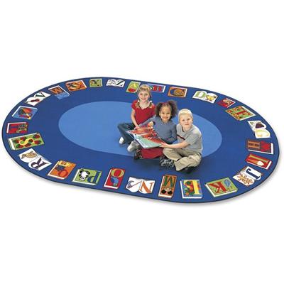 Carpets for Kids&reg; Premium Reading By The Book Oval Area Rug - Area Rug - 113" Length x 81" Width - Oval - Reading By The Book