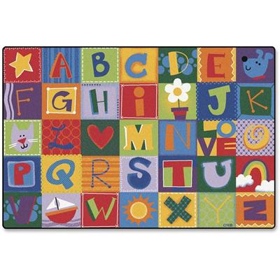 Carpets for Kids&reg; KIDSoft&trade; Toddler Alphabet Blocks Rug - 108" Length x 72" Width - Rectangle - Alphabet Blocks