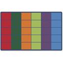 Carpets for Kids&reg; Premium Color Rows 30-Space Seating Rug - 13.33 ft Length x 100" Width - Rectangle