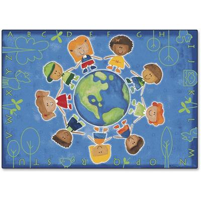 Carpets for Kids&reg; Premium Give The Planet A Hug Rug - 72" Length x 108" Width - Rectangle - Give The Planet A Hug