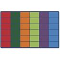 Carpets for Kids&reg; Premium Color Rows 36-space Seating Rug - 13.33 ft Length x 100" Width - Rectangle - Colorful Rows