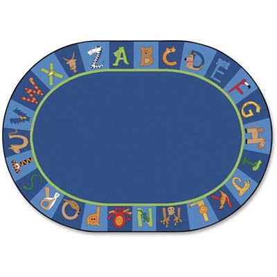 Carpets for Kids&reg; Premium A to Z Animals Oval Area Rug - Area Rug - 113" Length x 81" Width - Oval - A to Z Animals!