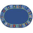 Carpets for Kids&reg; Premium A to Z Animals Oval Area Rug - Area Rug - 113" Length x 81" Width - Oval - A to Z Animals!