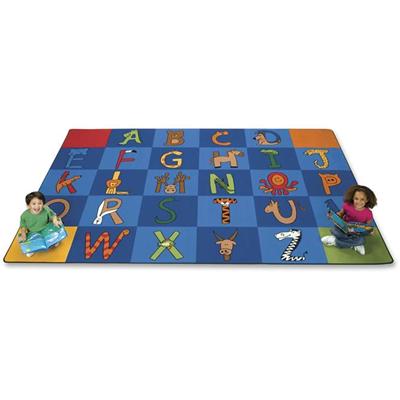 Carpets for Kids&reg; Premium A to Z Animals Area Rug - Area Rug - 13.33 ft Length x 100" Width - Rectangle - A to Z Animals!