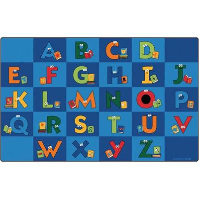 Carpets for Kids&reg; Premium Reading Letters Library Rug - 12 ft Length x 90" Width - Rectangle - Reading Letters Library