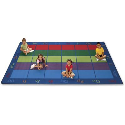 Carpets for Kids&reg; Premium Colorful Places Seating Rug - 12 ft Length x 7.60" Width - Rectangle - Colorful Places