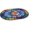 Carpets for Kids&reg; Premium Sunny Day Learn/Play Oval Rug - 113" Length x 81" Width - Oval - Sunny Day Learn & Play, Numbers, Letter