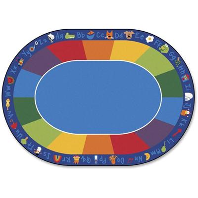 Carpets for Kids&reg; Premium Fun With Phonics Oval Seating Rug - 11.67 ft Length x 99" Width - Oval - Fun With Phonics