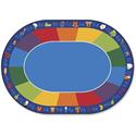 Carpets for Kids&reg; Premium Fun With Phonics Oval Seating Rug - 11.67 ft Length x 99" Width - Oval - Fun With Phonics