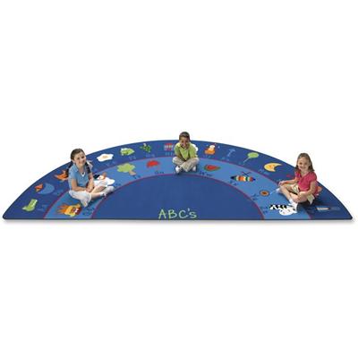 Carpets for Kids&reg; Premium Fun With Phonics Semi-Circle Rug - 11.67 ft Length x 70" Width - Half Circle - Fun With Phonics