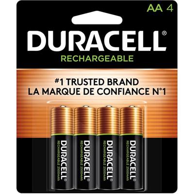 Duracell AA Rechargeable Batteries - For General Purpose, Gaming Controller, Flashlight, Monitoring Device - Battery Rechargeable - AA - 4 / Pack