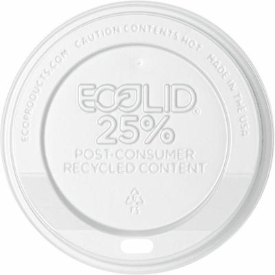 Eco-Products Evolution World Hot Cup Lids - Polystyrene - White - 1000 / Carton
