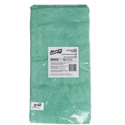Genuine Joe General Purpose Microfiber Cloth - For Multipurpose - Cloth - 16" Length x 16" Width - Chemical Resistant, Oil-free, Lint-free - Green - 12 / Bag